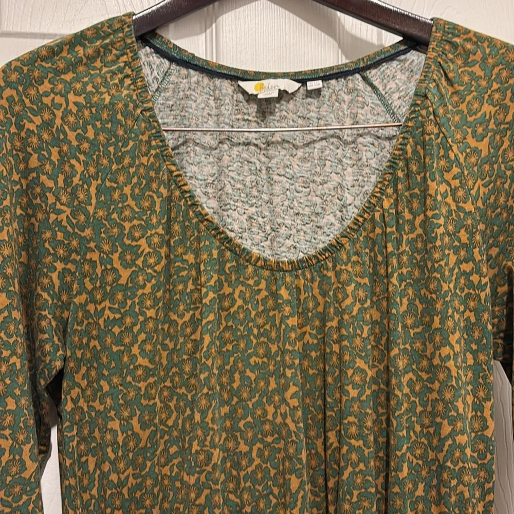 Boden Green Long Sleeve Sundress with Cuffed Sleeves - Picture 2 of 4